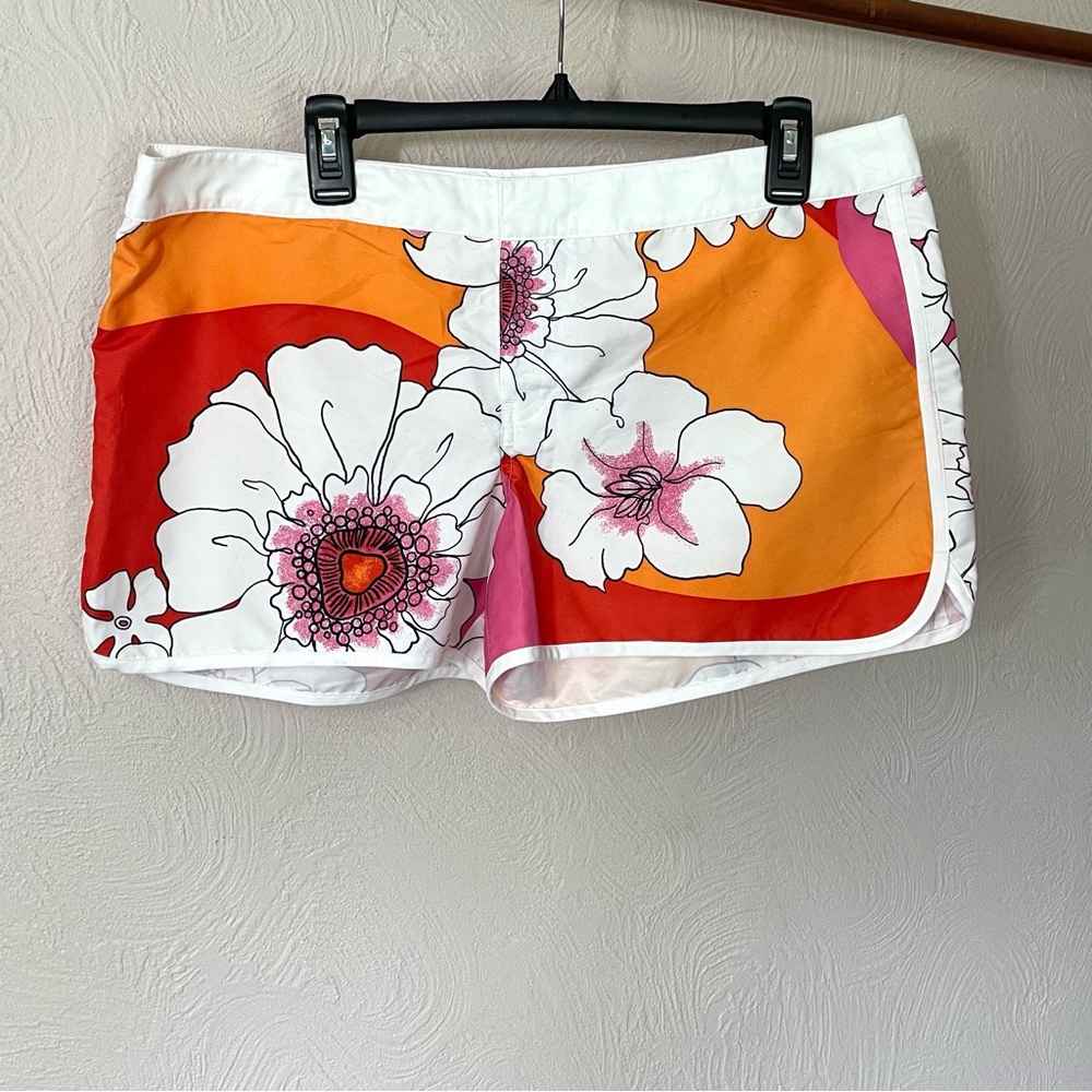 Old Navy Women's Floral Swim Coverup - Red, Orange, White